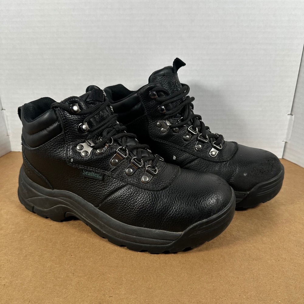 Propet Cliff Walker Hiking Boots Mens 8 Black Good Waterproof Leather M3188